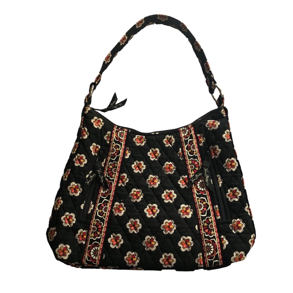 Vera Bradley Black Floral Hobo Bag